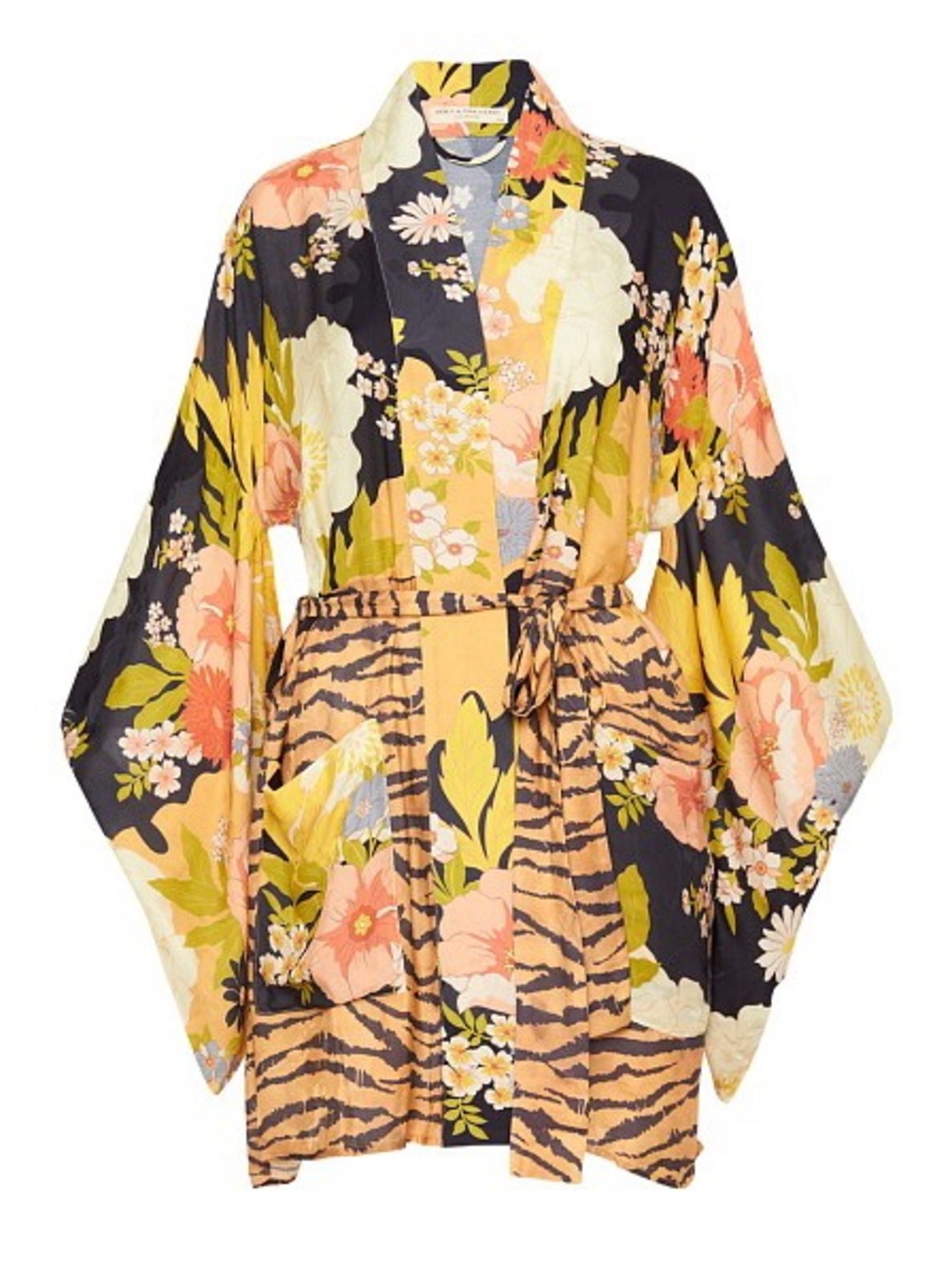 Spell Tyler Floral & Tiger Kimono robe Jacket  size M/L